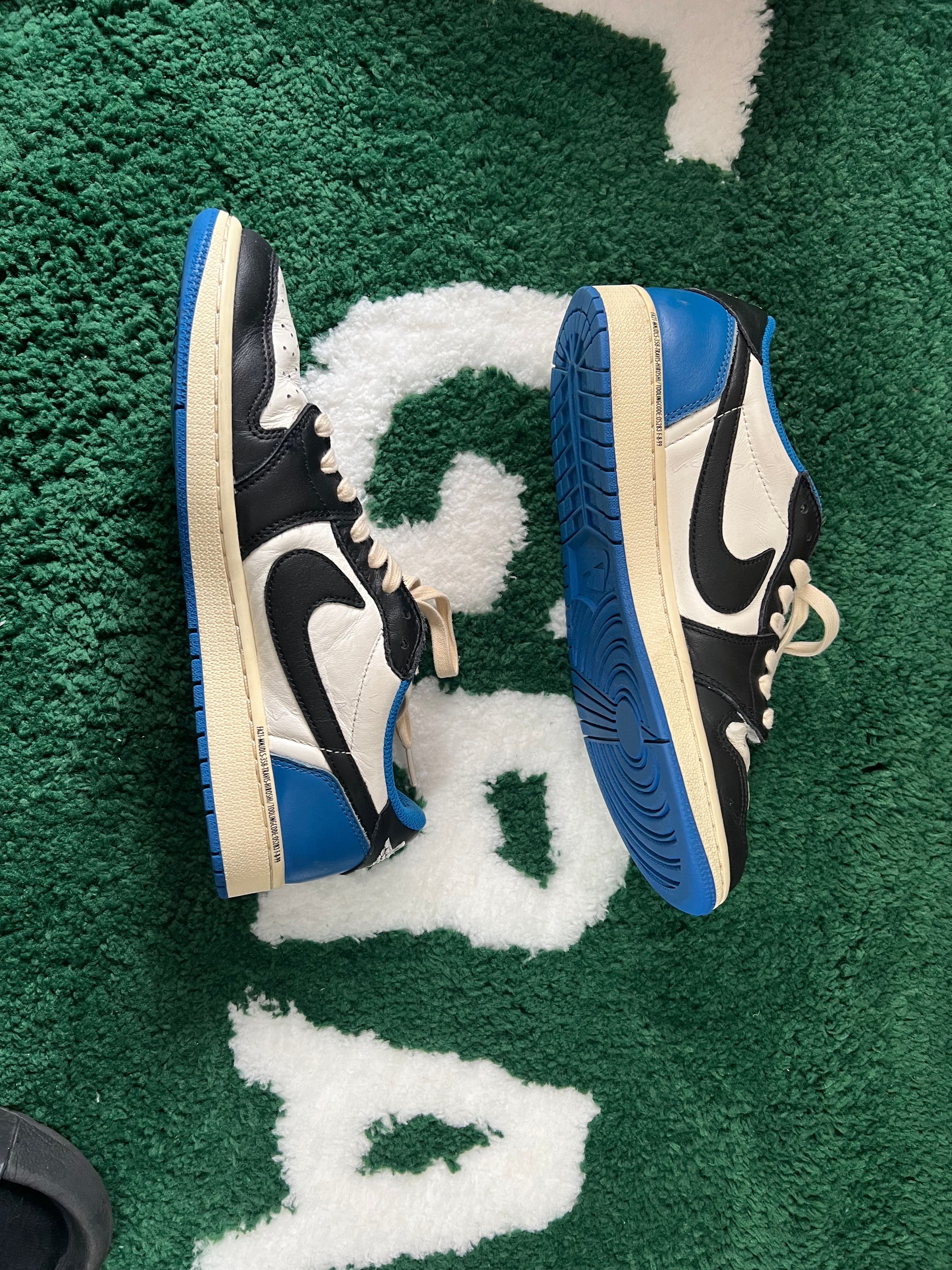 Travis Scott × fragment design × Nike Air Jordan 1 Low OG SP "Military Blue"