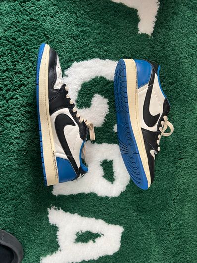 Travis Scott × fragment design × Nike Air Jordan 1 Low OG SP "Military Blue"
