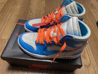 Off-White × Nike Air Jordan 1 High UNC "White/Dark Powder Blue"