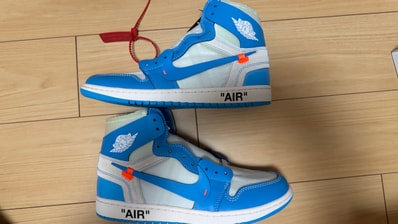Off-White × Nike Air Jordan 1 High UNC "White/Dark Powder Blue"