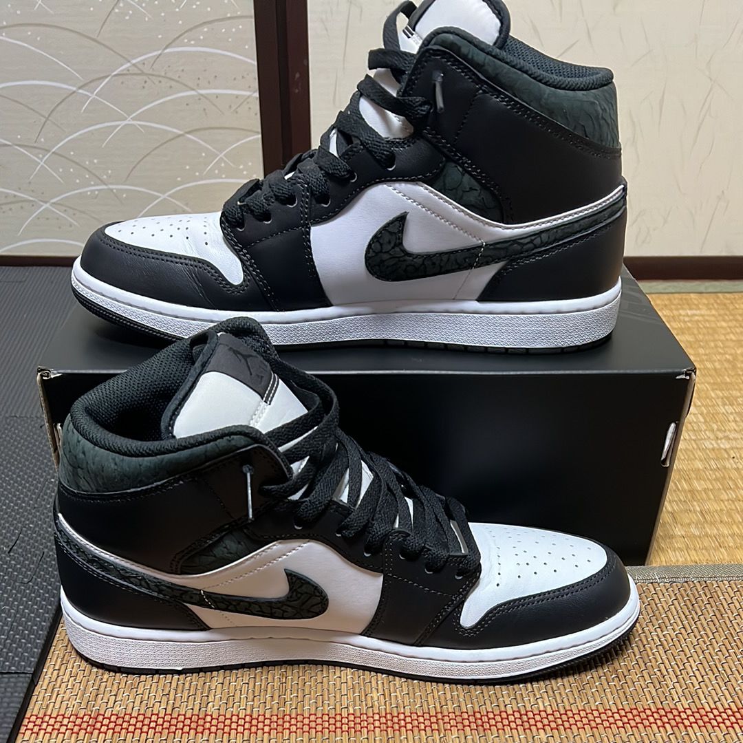 Nike Air Jordan 1 Mid "Panda Elephant/Safari"