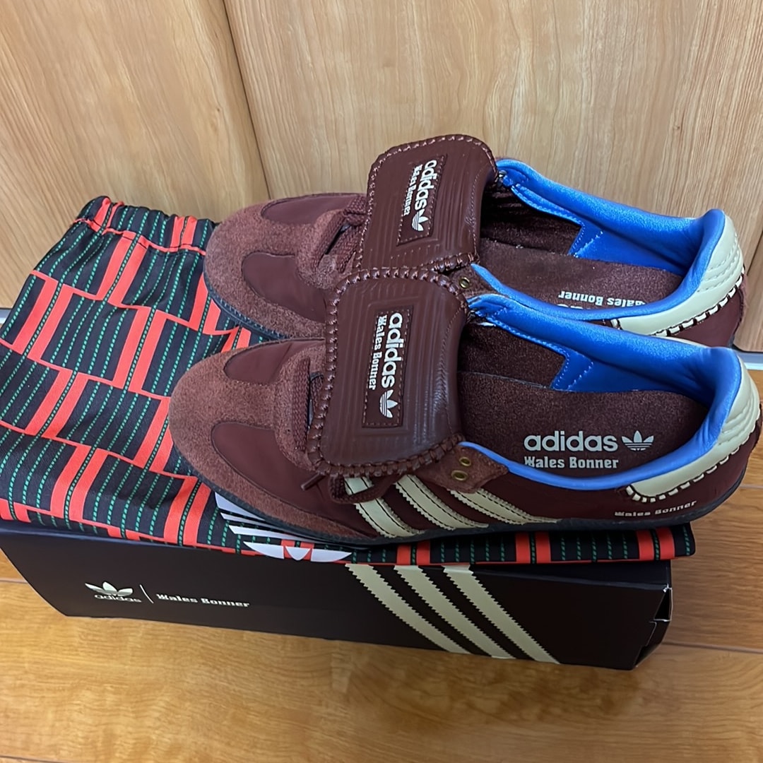 Wales Bonner × adidas Samba Nylon Low "Fox Brown/Sandy Beige/Lucky Blue"