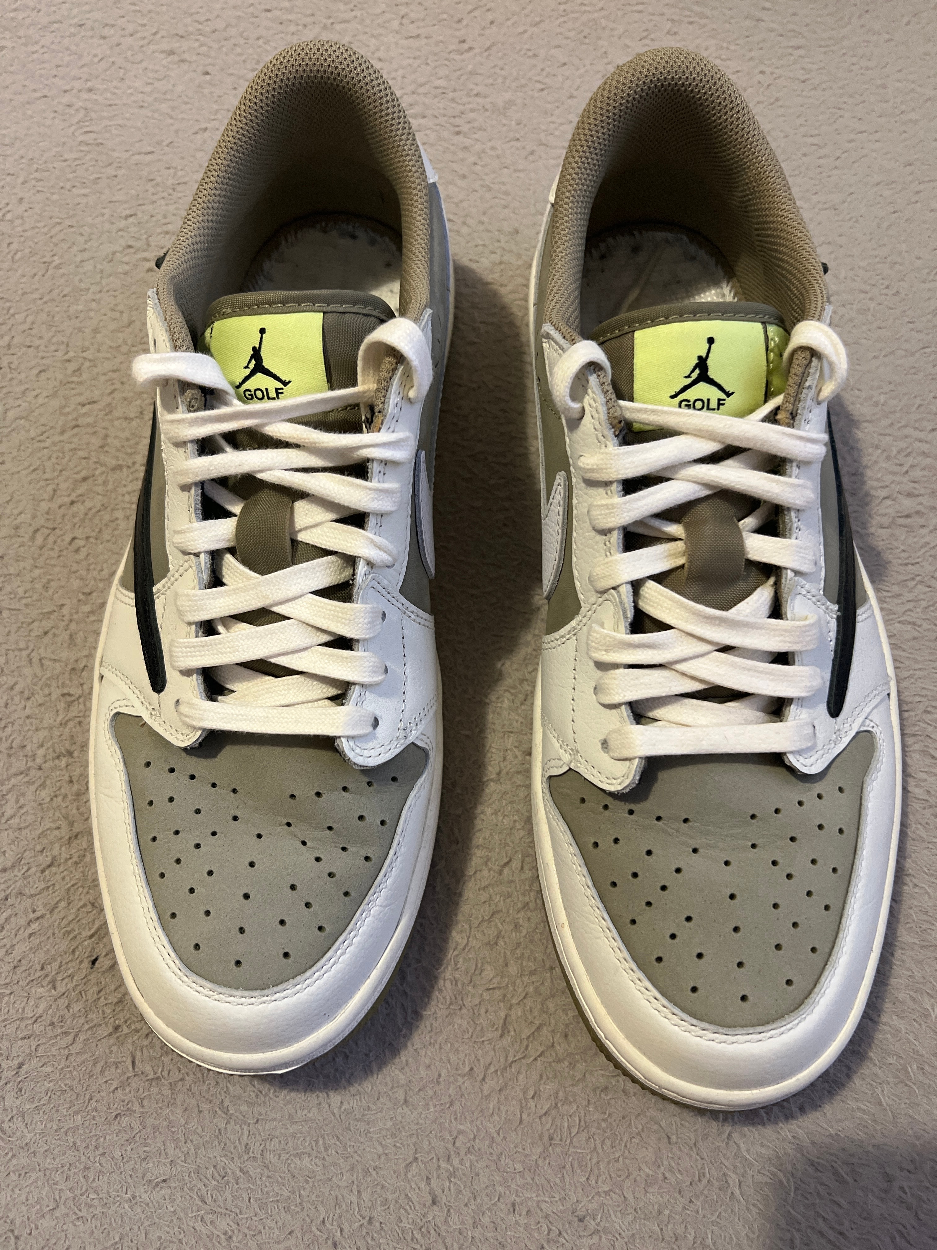 Travis Scott × Nike Air Jordan 1 Low Golf NRG "Neutral Olive"