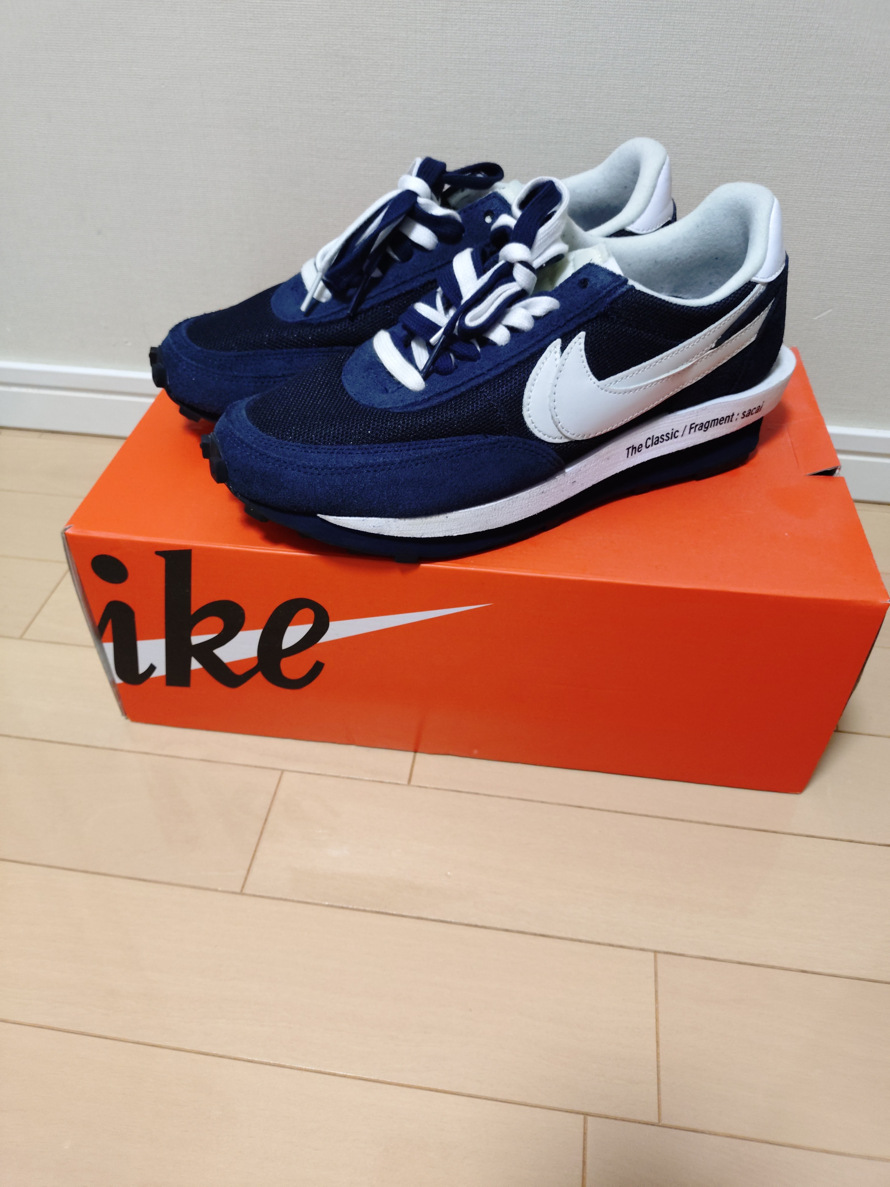 fragment design × sacai × Nike LD Waffle "Blackended Blue"