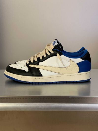 Travis Scott × fragment design × Nike Air Jordan 1 Low OG SP "Military Blue"