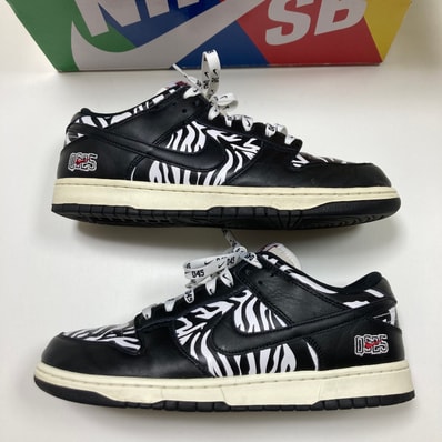 Quartersnacks × Nike SB Dunk Low "Zebra Cake/Safari"