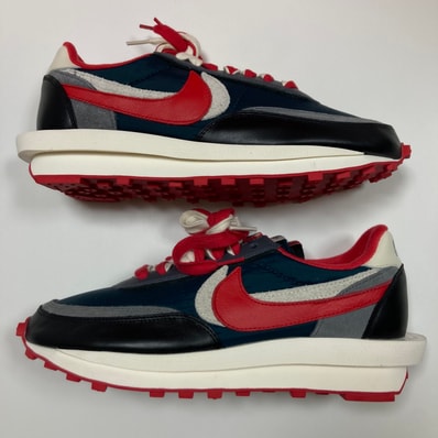 UNDERCOVER × sacai × Nike LD Waffle "Midnight Spruce/Pale Ivory-Dark Grey-University Red"