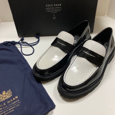 Fragment × COLE HAAN American Classics Penny Loafer "White/Black"