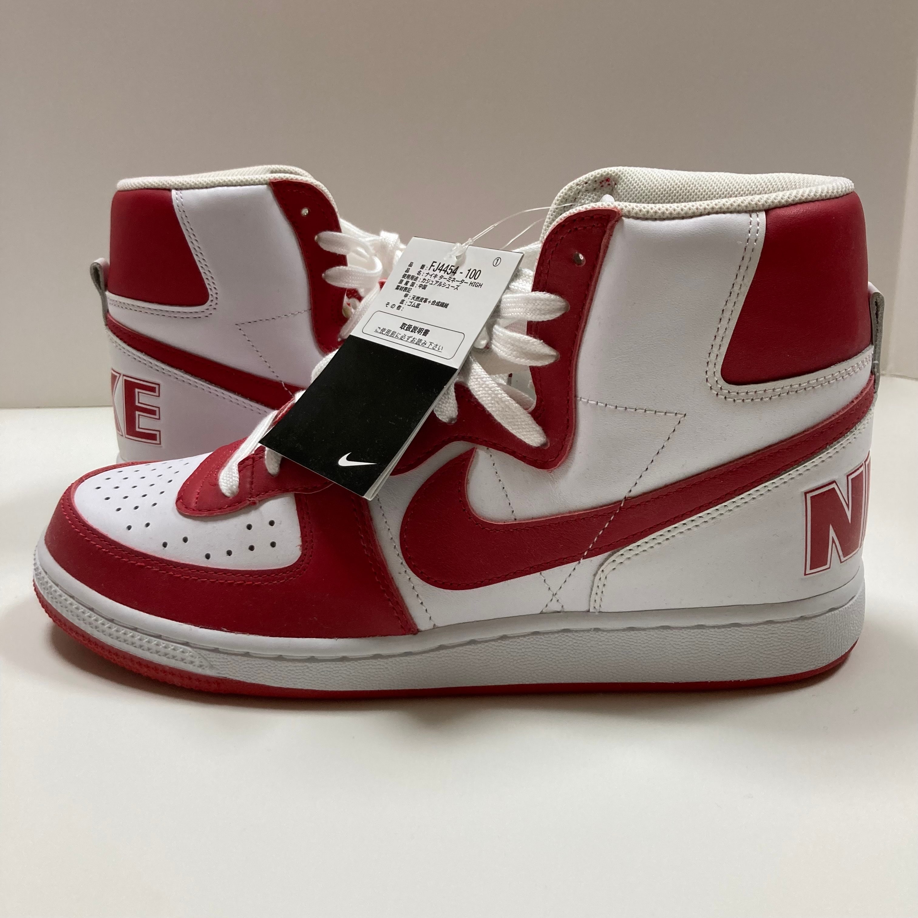 ナイキ ターミネーター ハイ "ユニバーシティレッド アンド ホワイト"