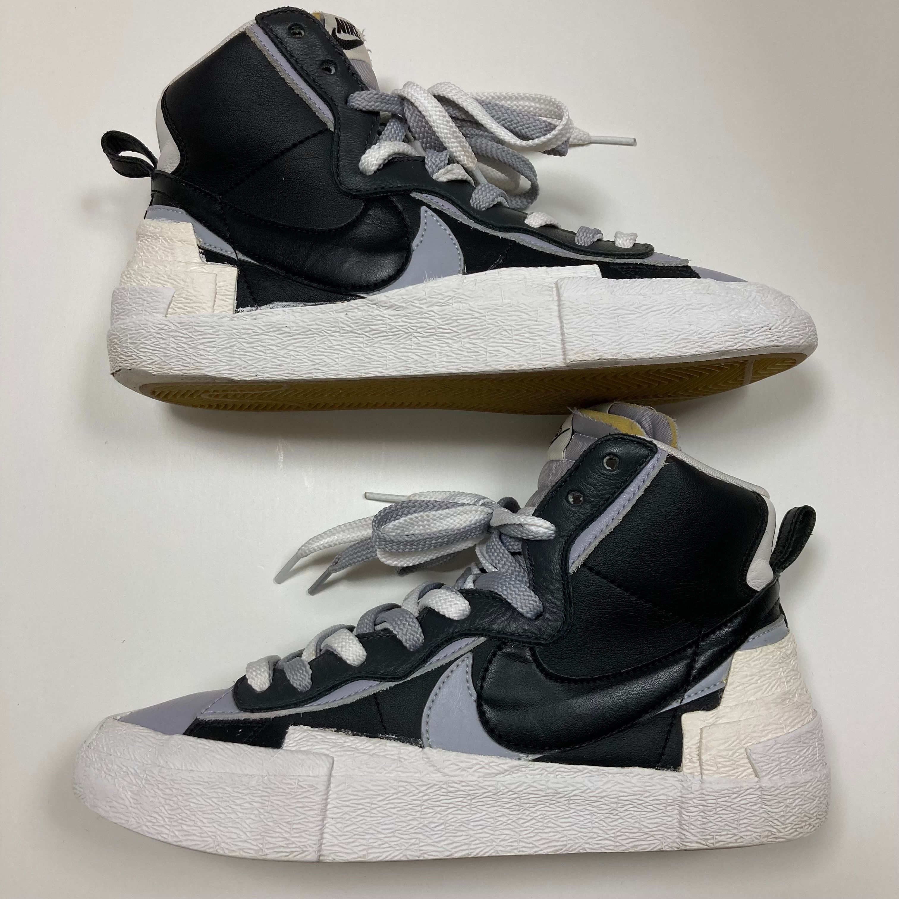 sacai × NIKE BLAZER MID "BLACK/WOLF GREY/WHITE"