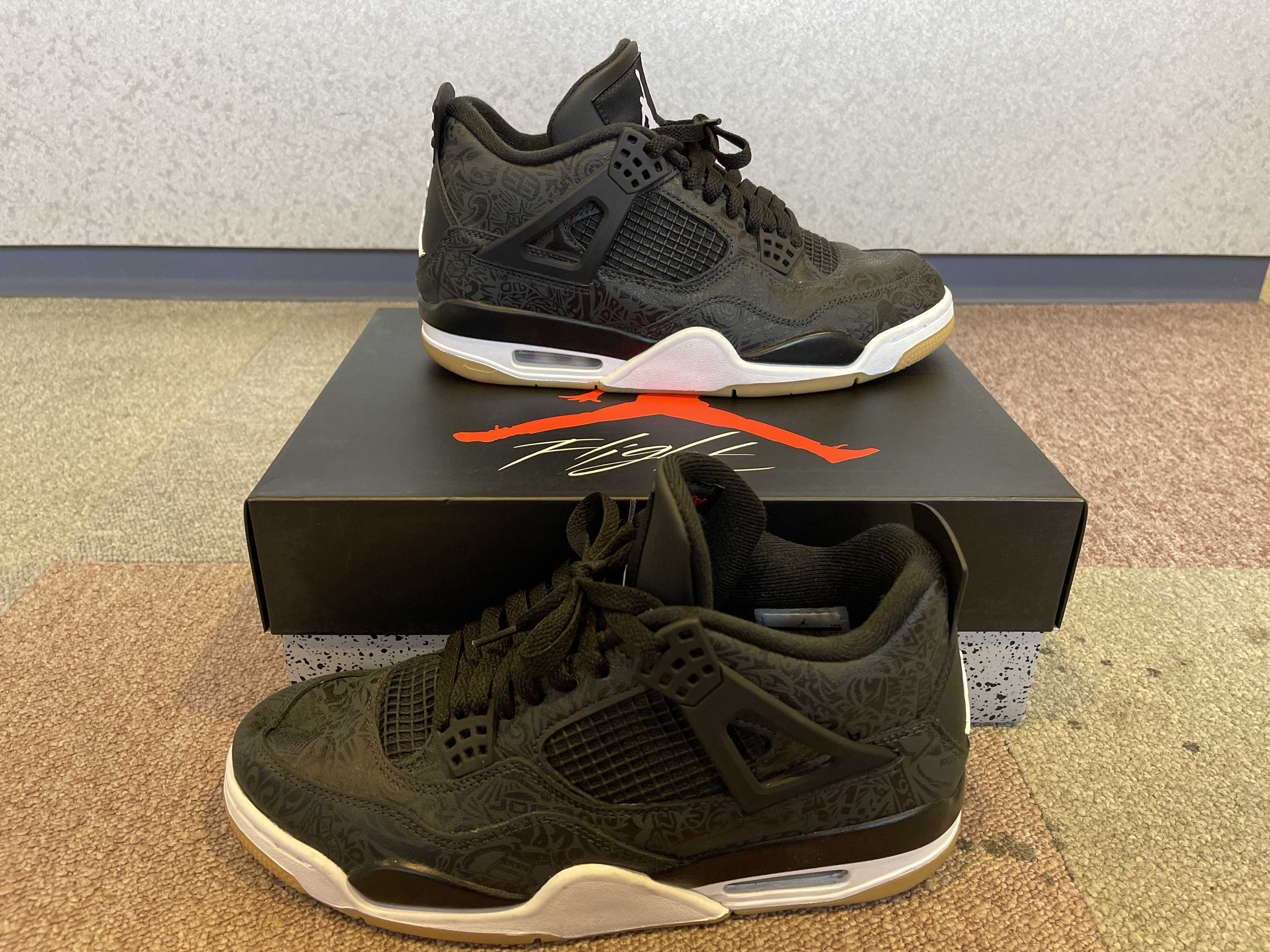 Nike Air Jordan 4 Retro "Laser Black/Gum"