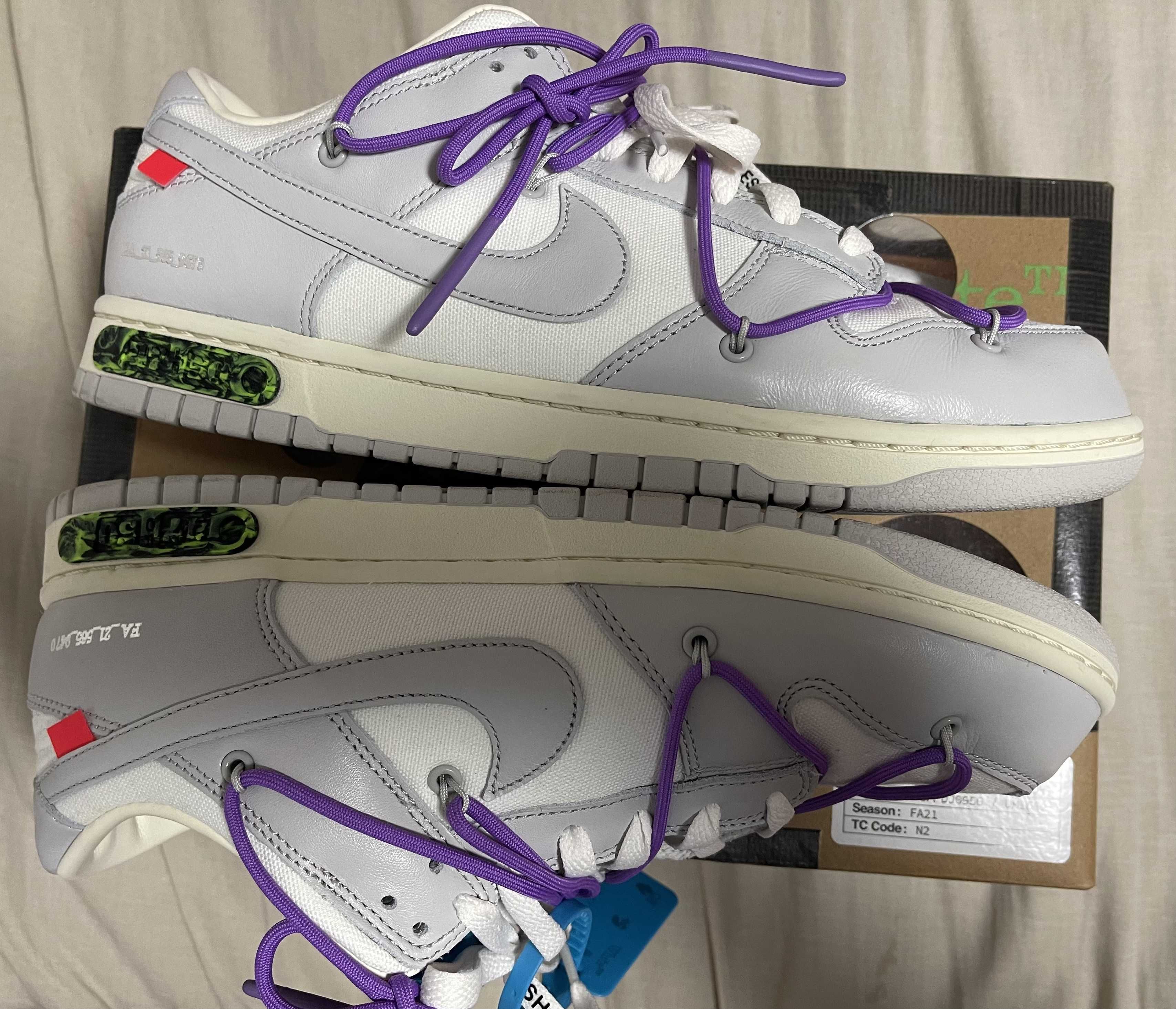 Off-White × Nike Dunk Low "Sail/Neutral Gray"