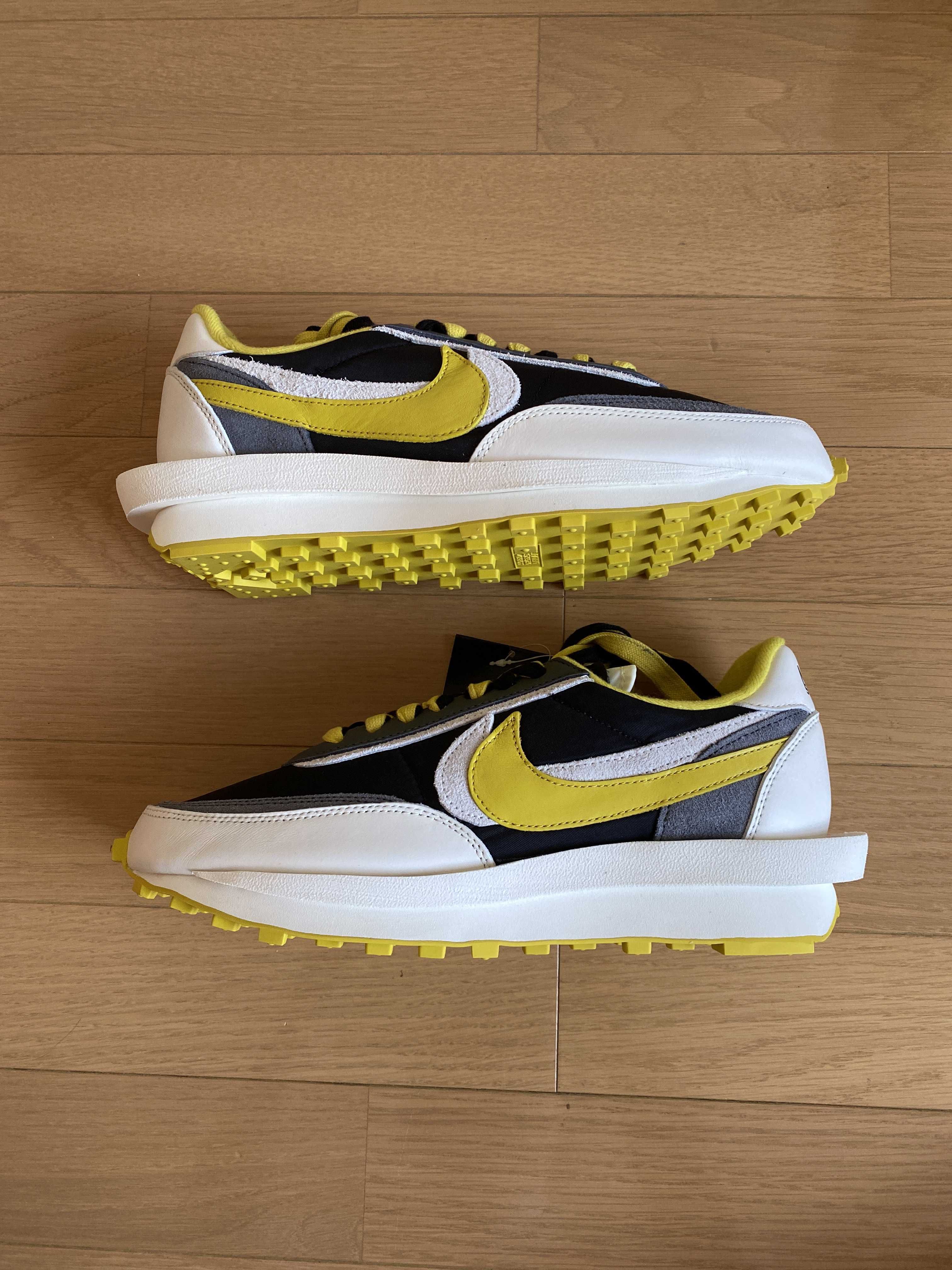 UNDERCOVER × sacai × Nike LD Waffle "Black/Sail-Dark Grey-Bright Citron"