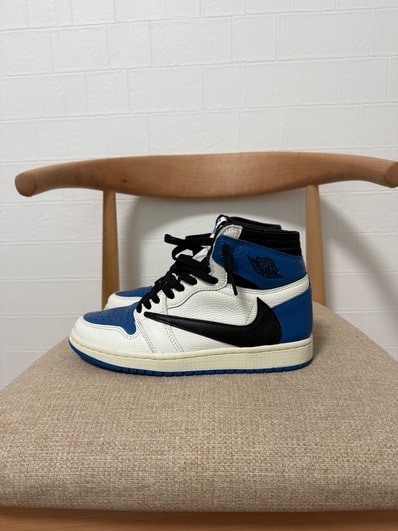 Travis Scott × fragment design × Nike Air Jordan 1 Retro High OG SP "Military Blue"