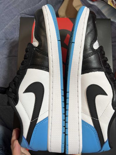 Nike Air Jordan 1 Low OG "Black and Dark Powder Blue/UNC"