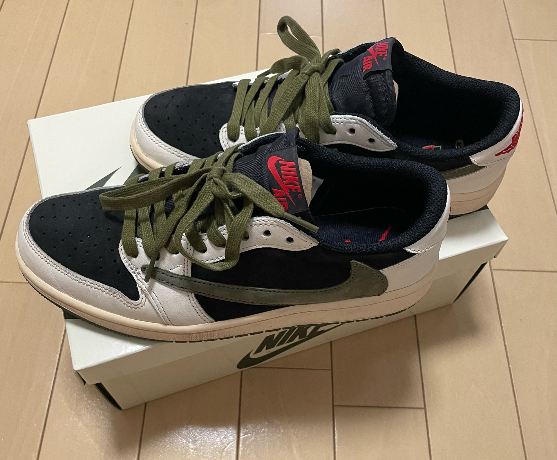 Travis Scott × Nike Women's Air Jordan 1 Low OG "Medium Olive"