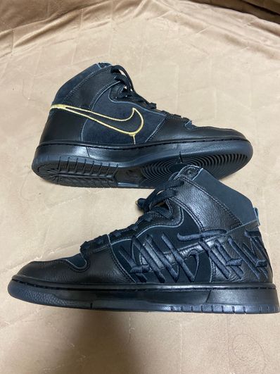Faust × Nike SB Dunk High "Black and Metallic Gold"