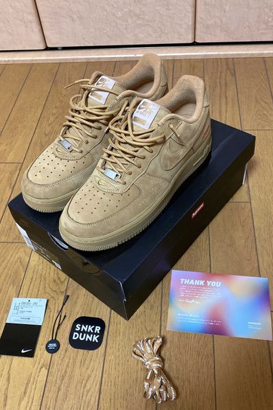 Supreme × Nike Air Force 1 Low "Flax/Wheat"