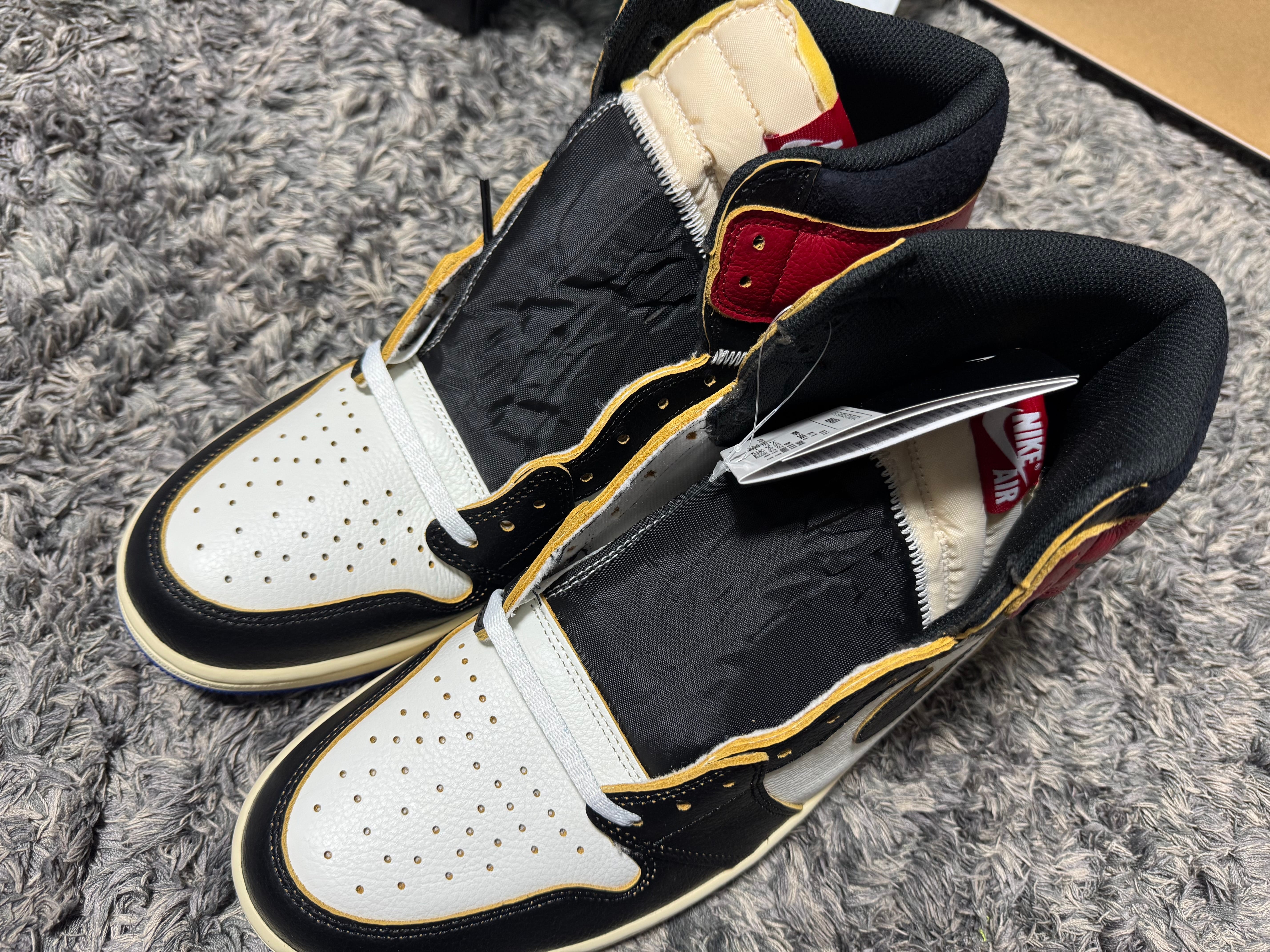 fragment design × UNION × Nike Air Jordan 1 High OG "Black/Varsity Red"