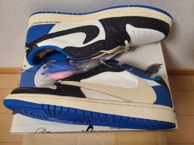 Travis Scott × fragment design × Nike Air Jordan 1 Low OG SP "Military Blue"