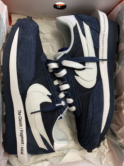 Fragment × sacai × Nike LD Waffle "Blackended Blue"