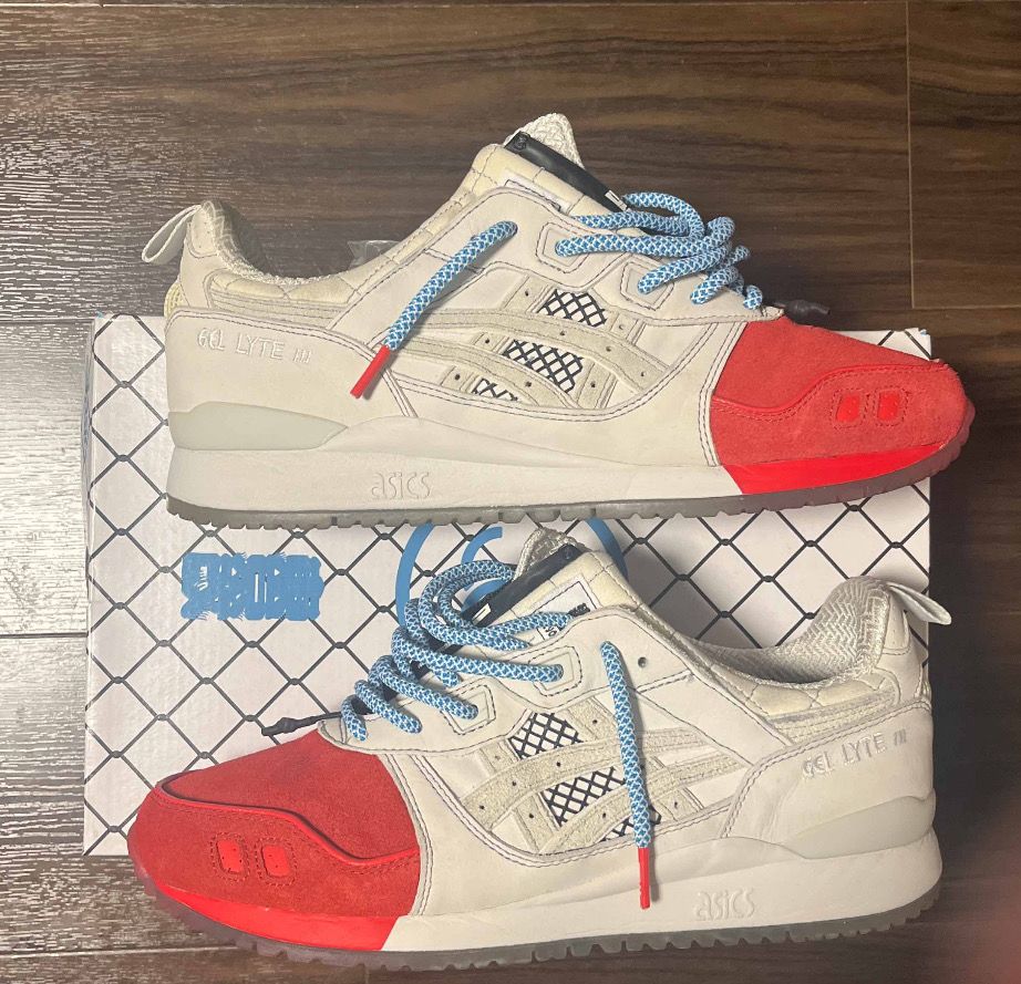 mita sneakers × Asics Gel-Lyte III 30th Anniversary "White/Red-Blue" 