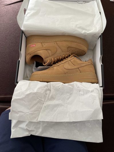 Supreme × Nike Air Force 1 Low "Flax/Wheat"