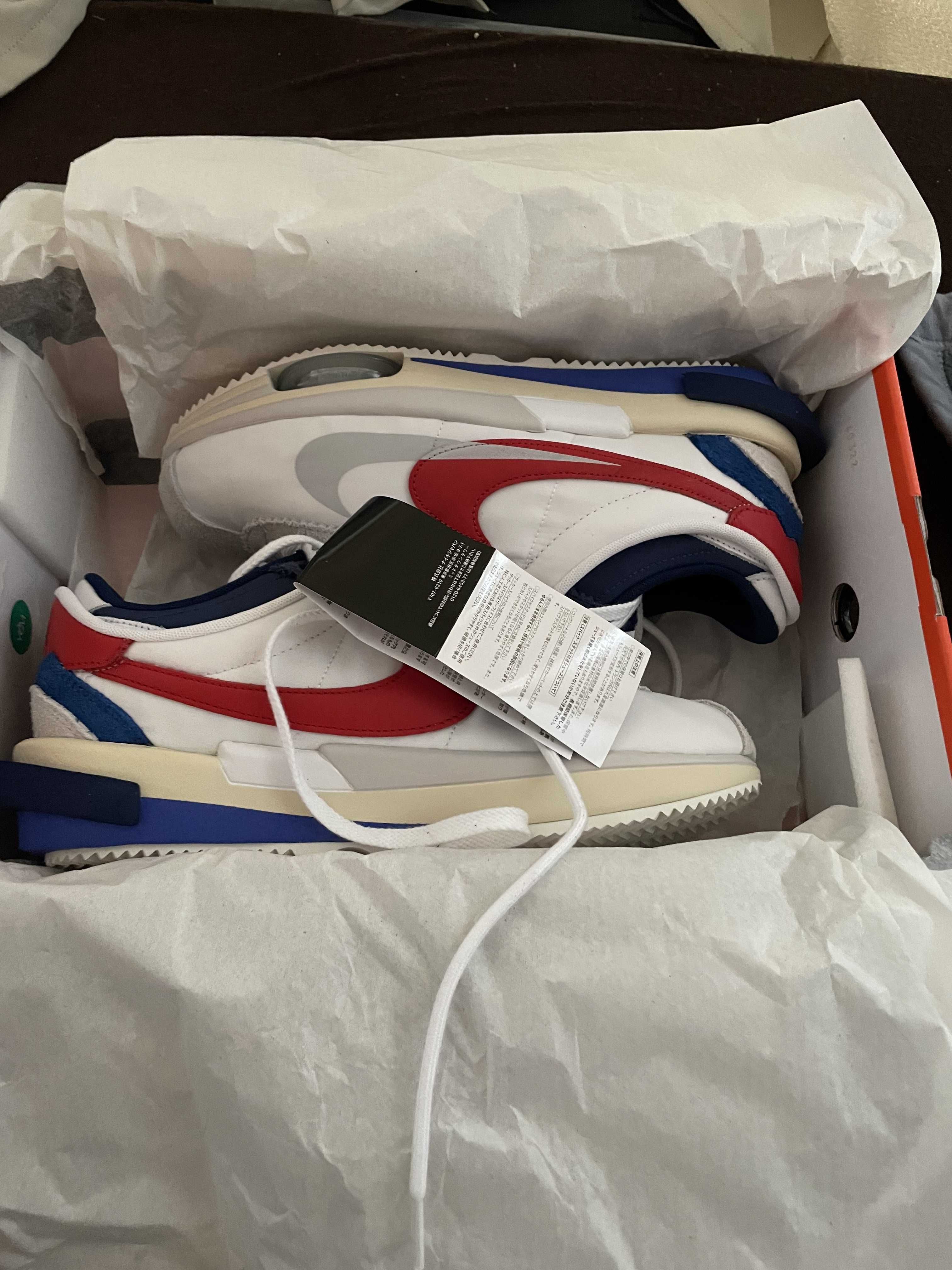 sacai × Nike Zoom Cortez "White and University Red"