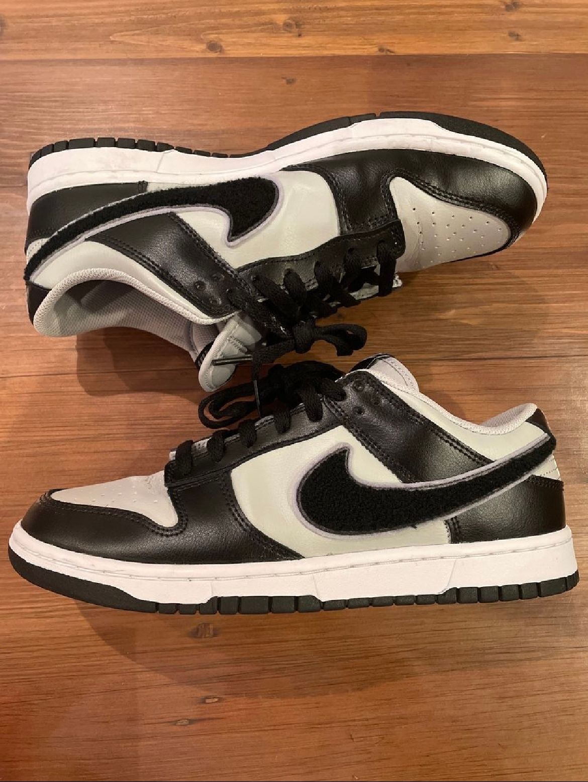 Nike Dunk Low Retro Chenille Swoosh "Black Grey"