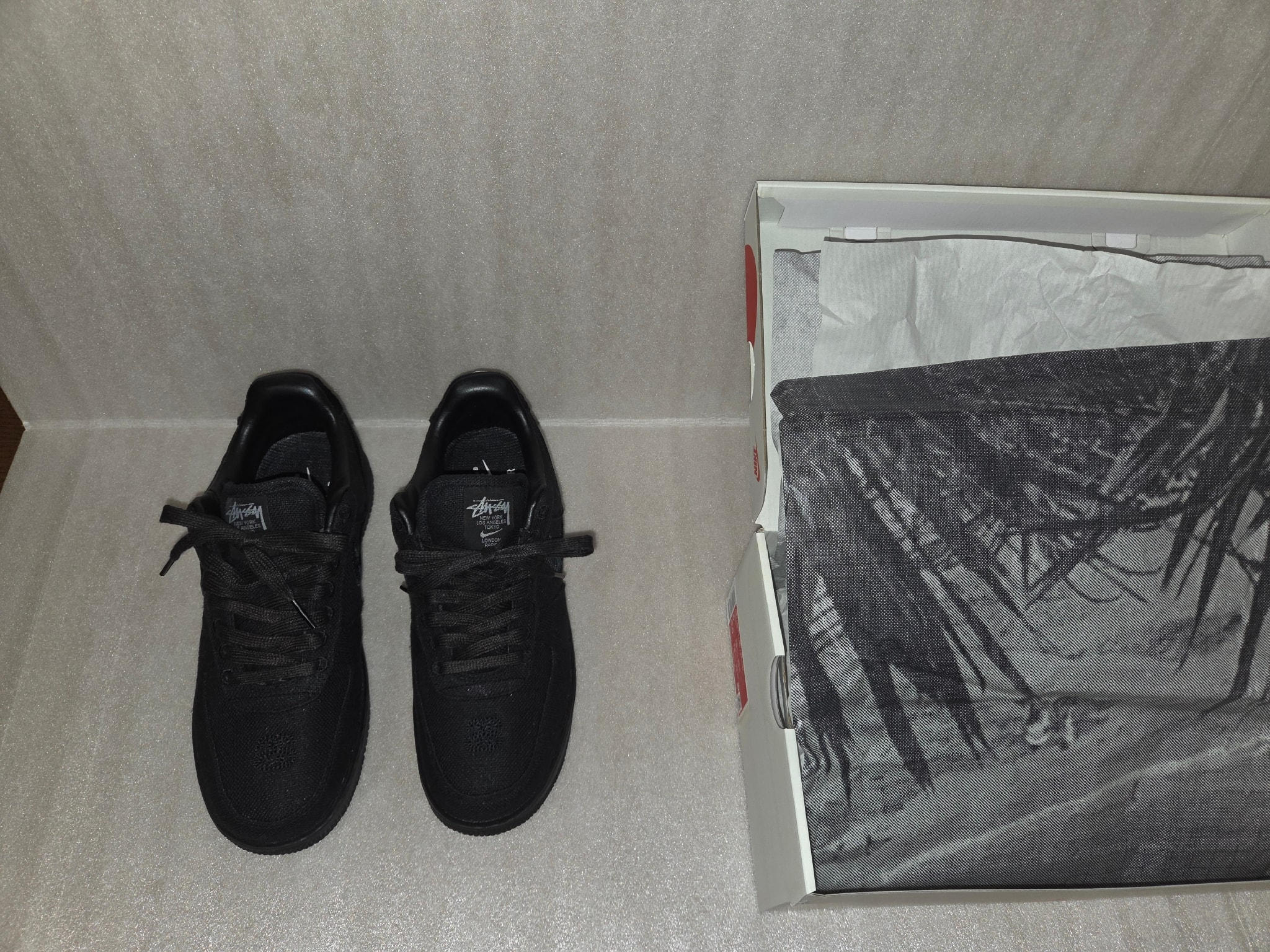 Stussy × Nike Air Force 1 Low "Triple Black"