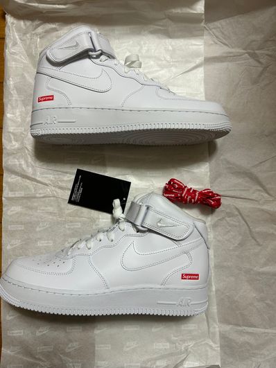Supreme × Nike Air Force 1 Mid "White" FW24