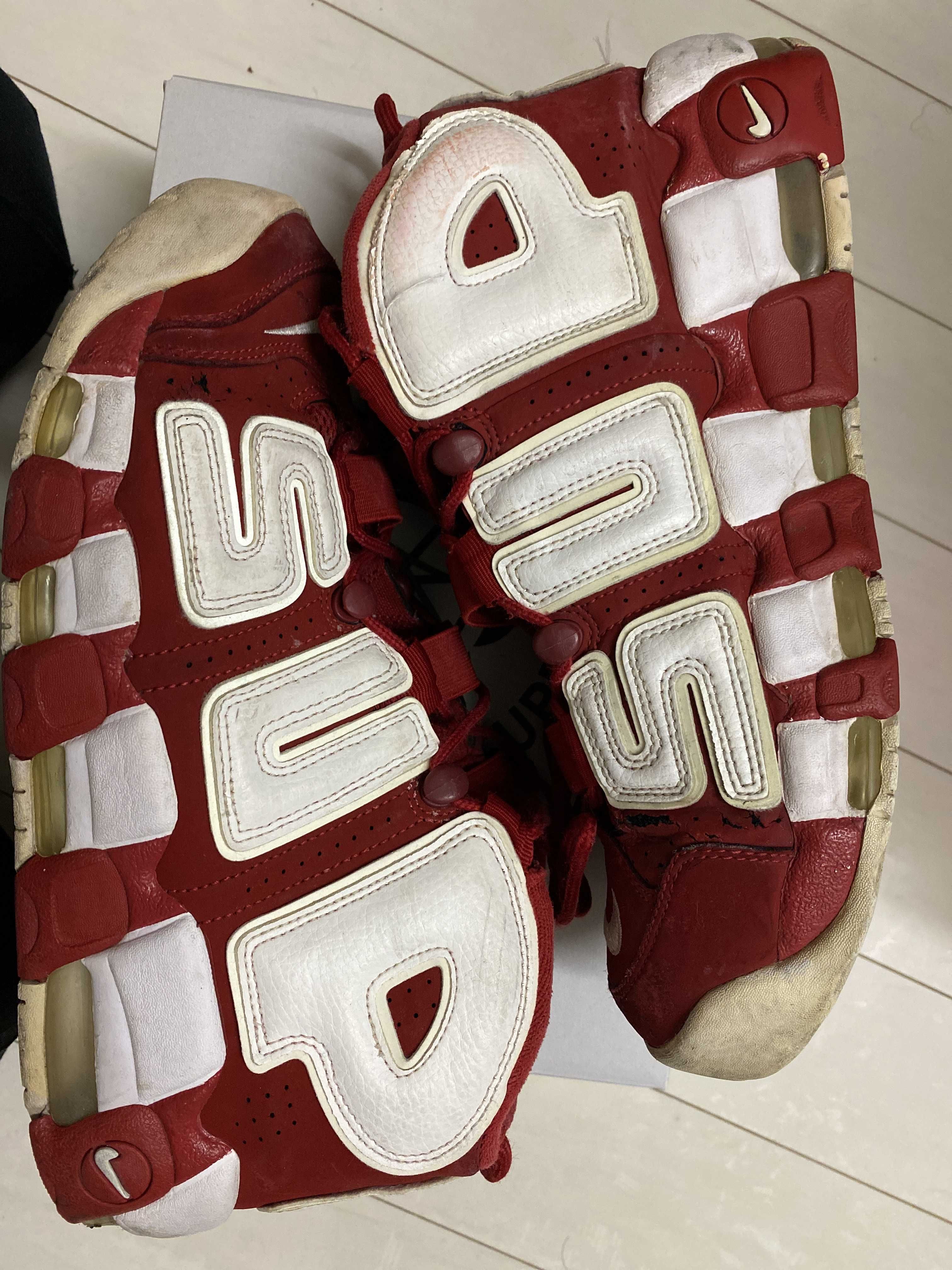 Supreme × Nike Air More Uptempo "White/Red"