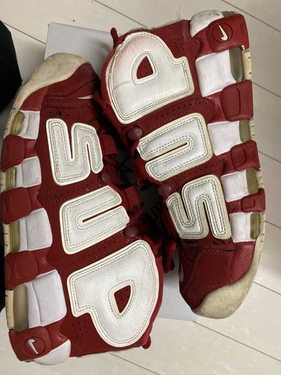 Supreme × Nike Air More Uptempo "White/Red"