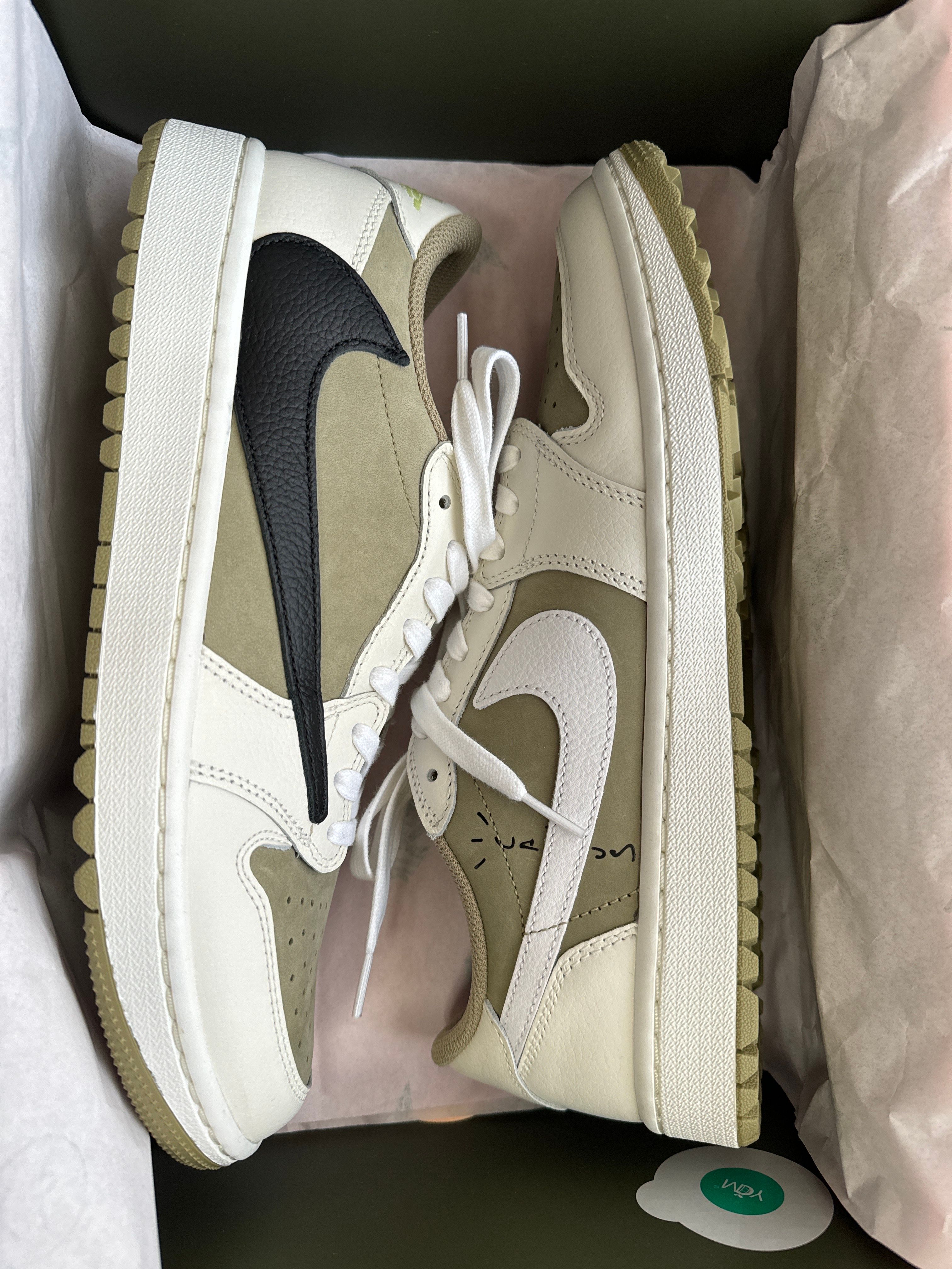Travis Scott × Nike Air Jordan 1 Low Golf NRG "Neutral Olive"