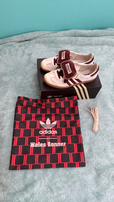Wales Bonner × adidas Samba Pony Tonal Low "Cream White/Mystery Brown"