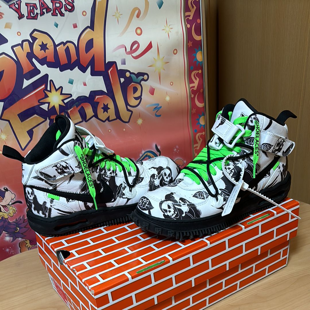 Off-White × Nike Air Force 1 Mid "Grim Reaper"