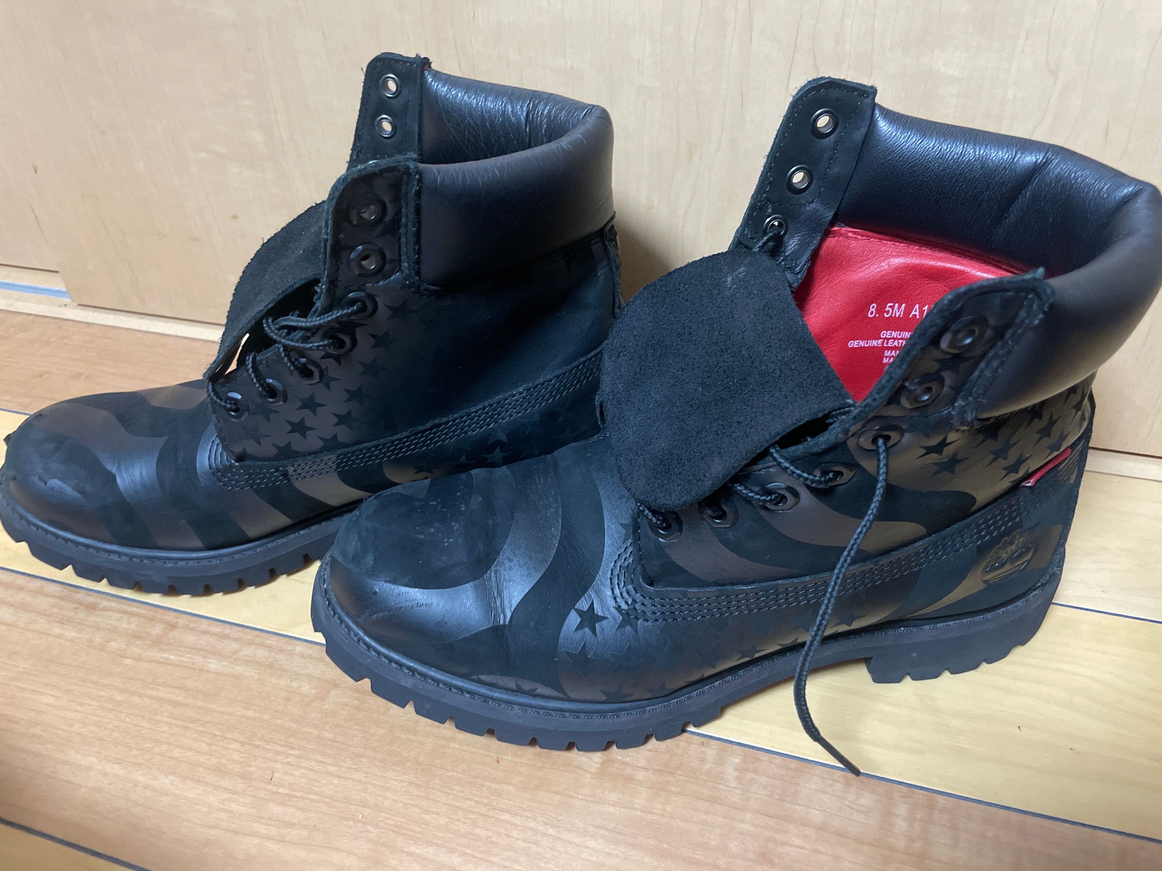 Supreme × Timberland 6 Boot "Stars & Stripes Black"