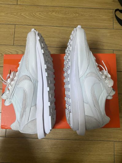 sacai × Nike LDV Waffle "Triple White"