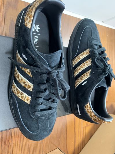 END. × NEIGHBORHOOD × adidas Samba "Core Black/Leopard"