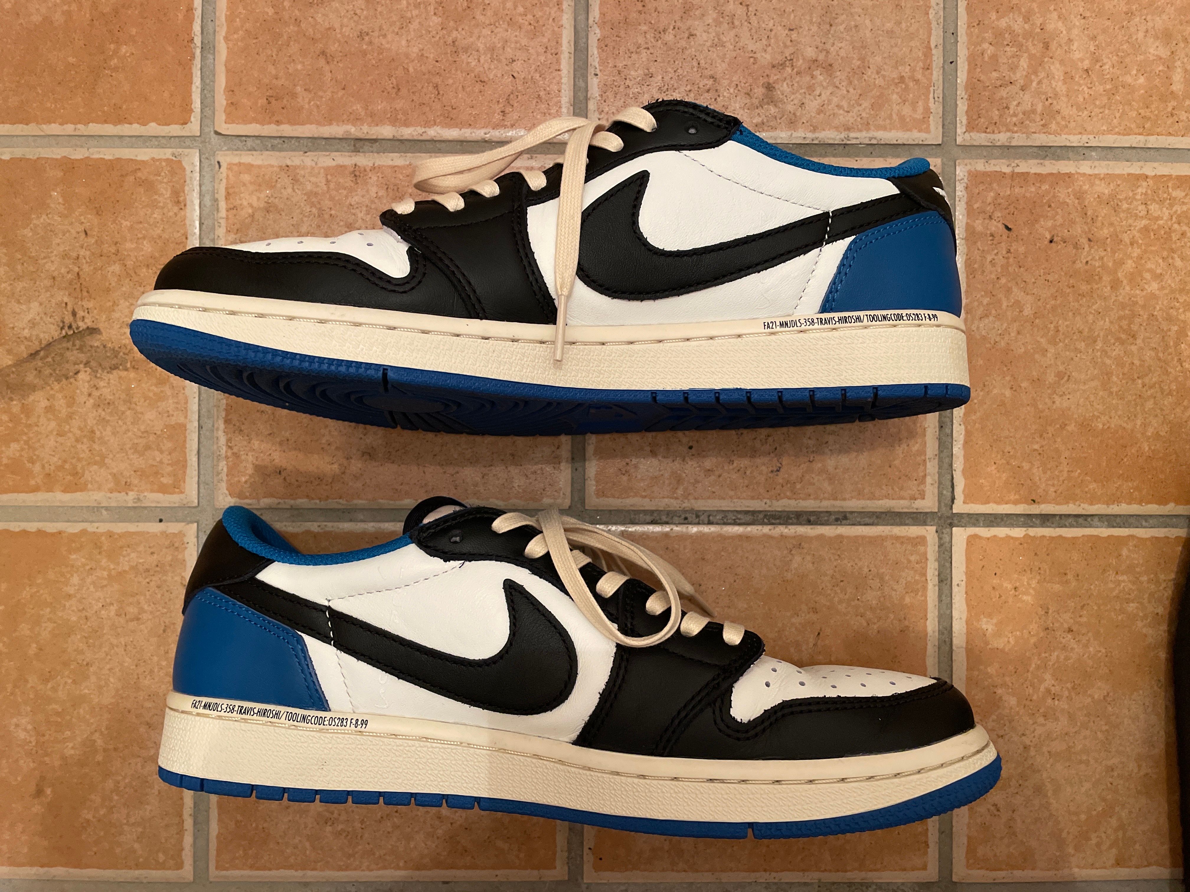 Travis Scott × fragment design × Nike Air Jordan 1 Low OG SP "Military Blue"