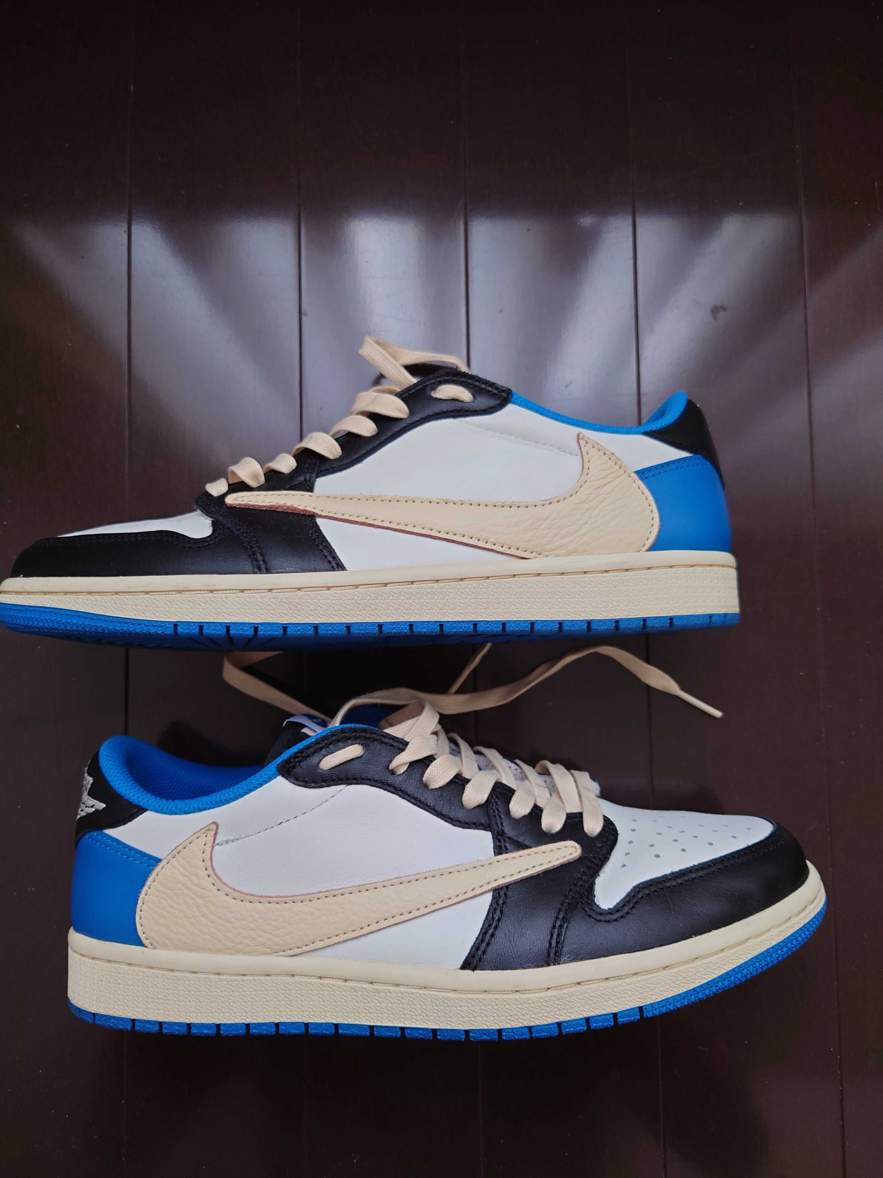 Travis Scott × fragment design × Nike Air Jordan 1 Low OG SP "Military Blue"