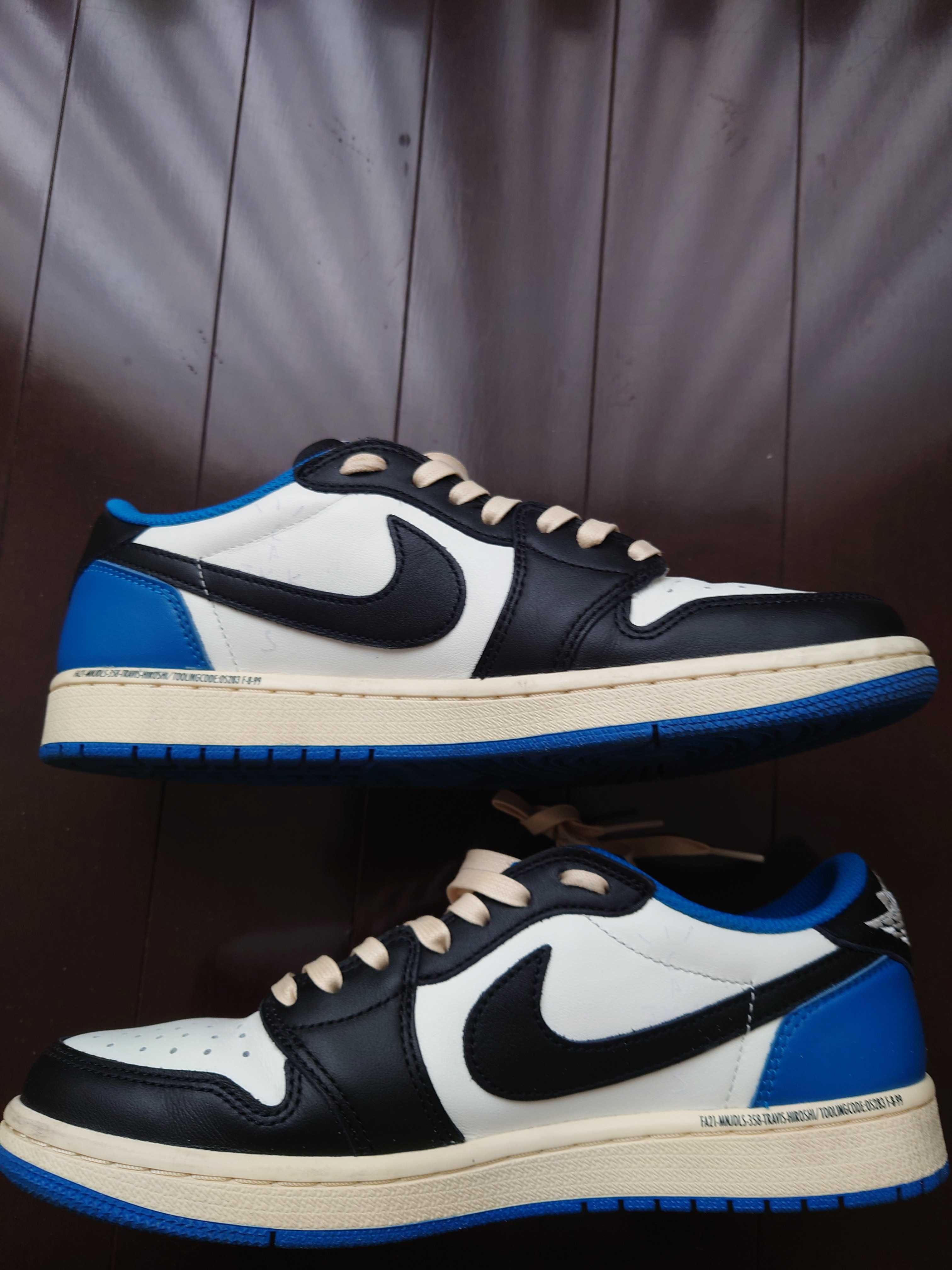 Travis Scott × fragment design × Nike Air Jordan 1 Low OG SP "Military Blue"