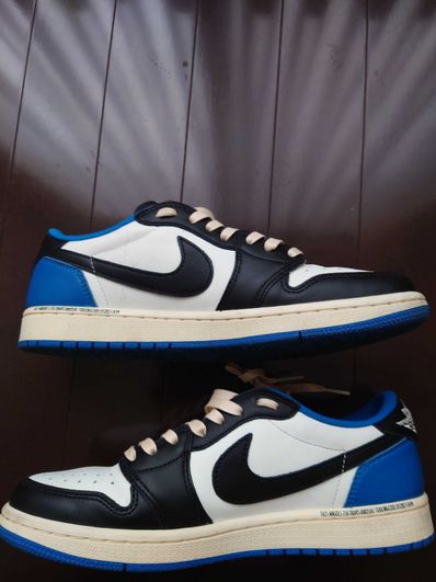 Travis Scott × fragment design × Nike Air Jordan 1 Low OG SP "Military Blue"