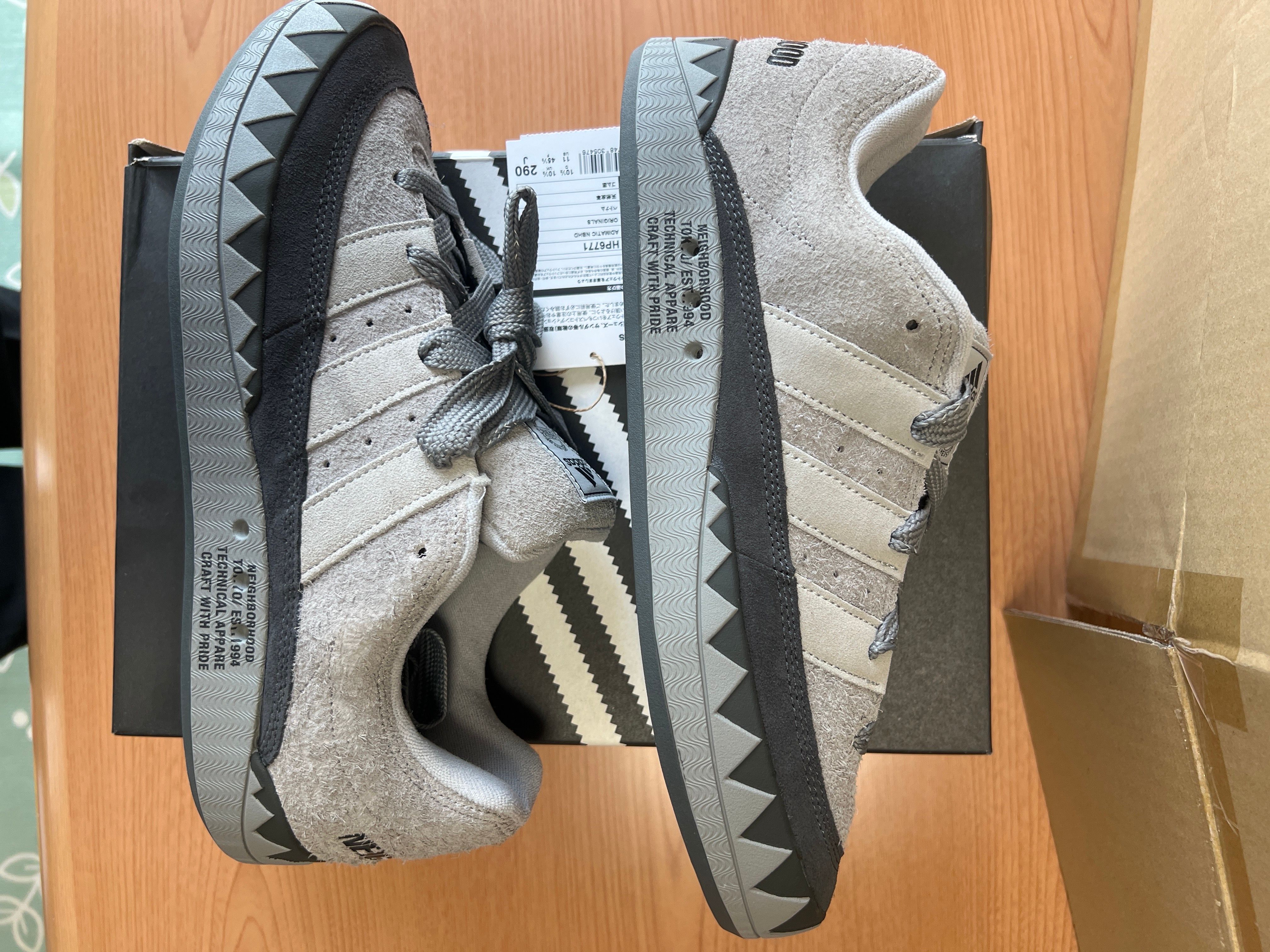 NEIGHBORHOOD × adidas Adimatic "Solid Gray/Stone"