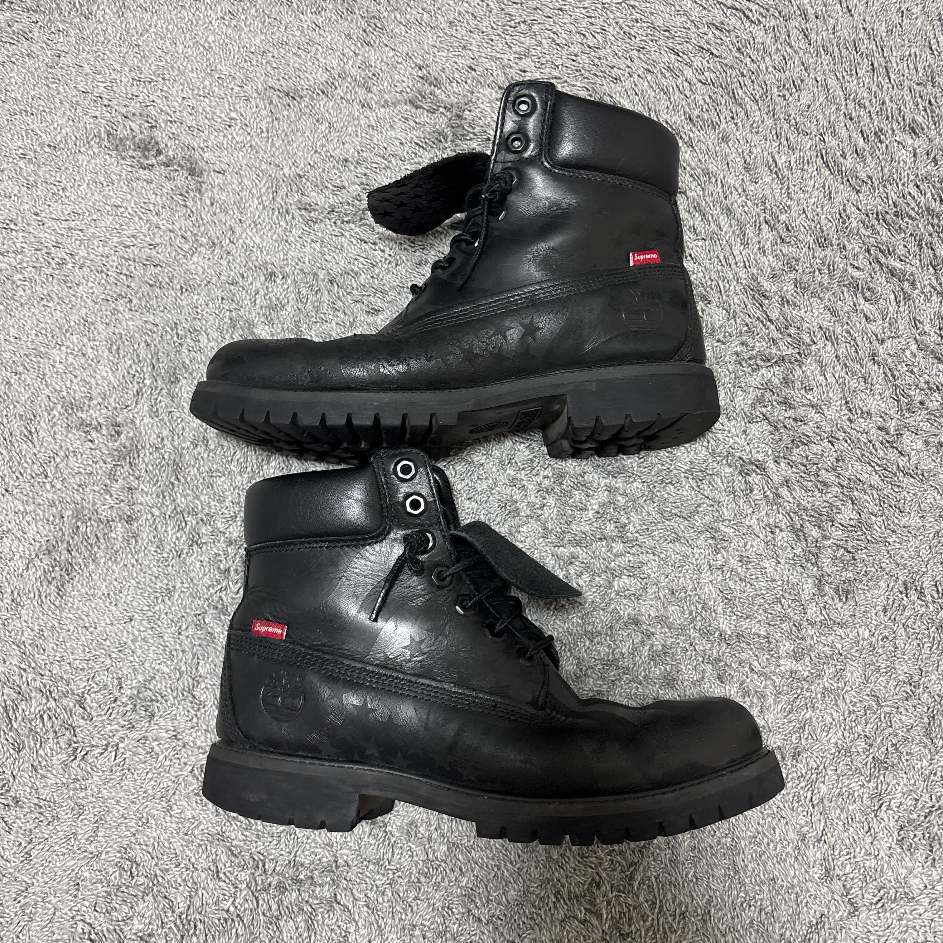 Supreme × Timberland 6 Boot "Stars & Stripes Black"