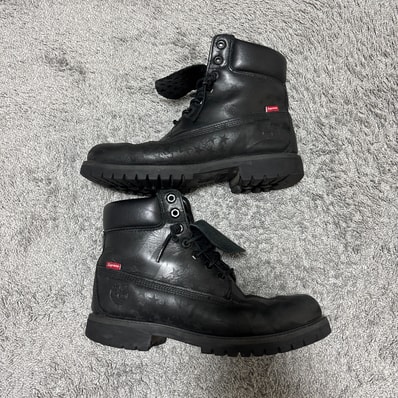 Supreme × Timberland 6 Boot "Stars & Stripes Black"