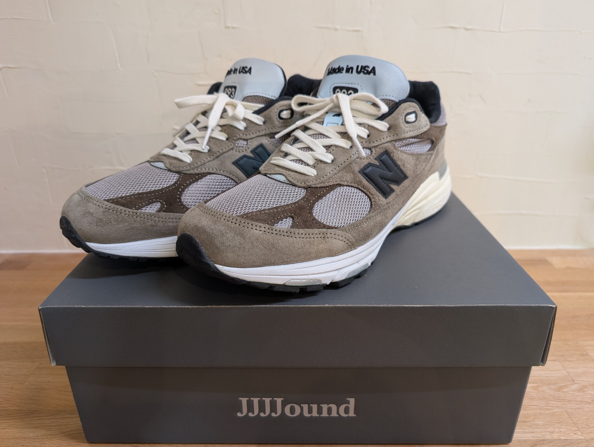 JJJJound × New Balance 993 "Mushroom/White"