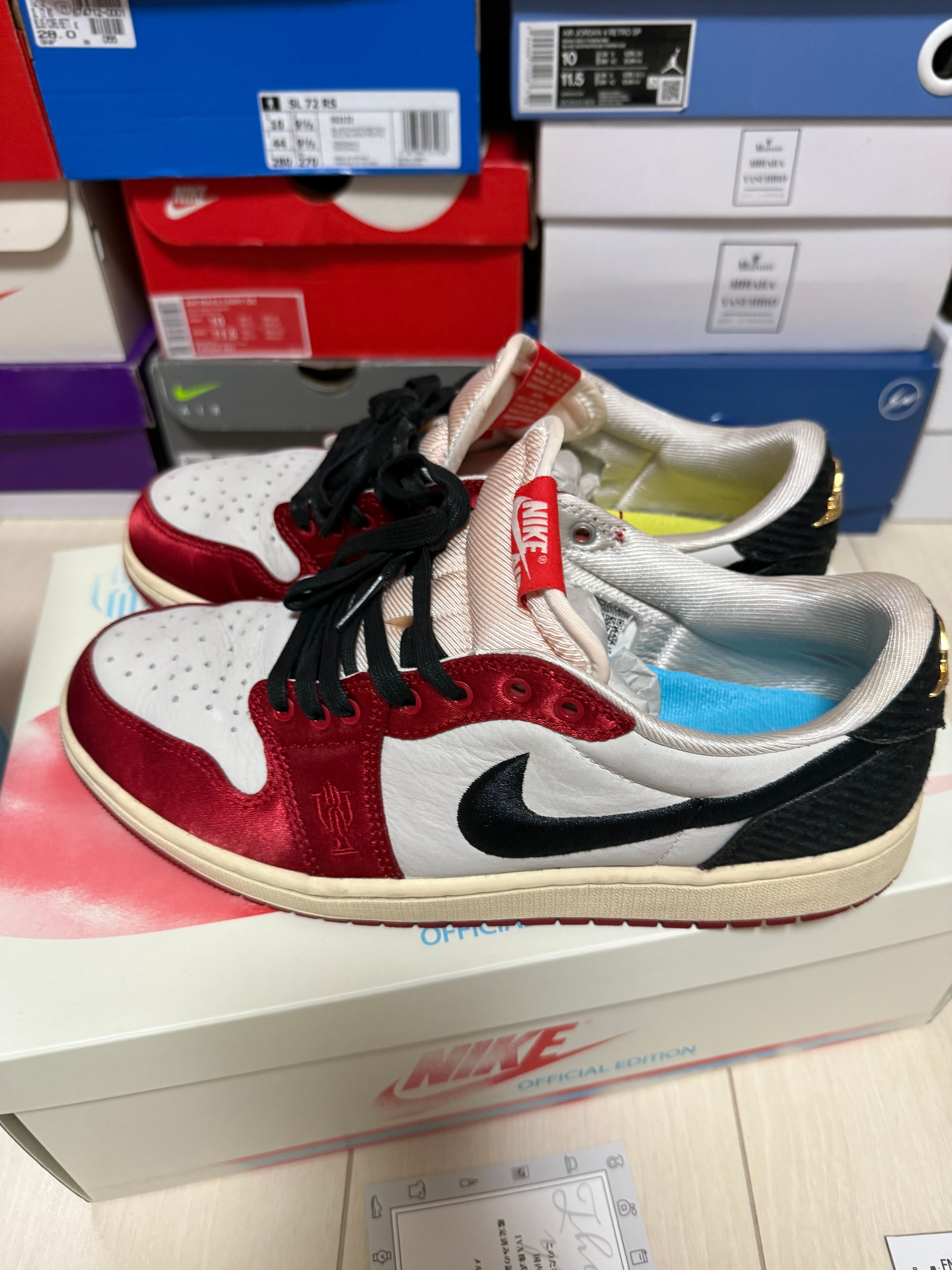 Trophy Room × Nike Air Jordan 1 Low OG "Sail and Varsity Red"