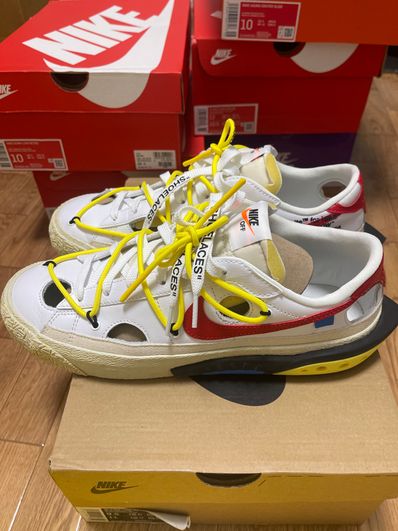 Off-White × Nike Blazer Low "White and University Red"