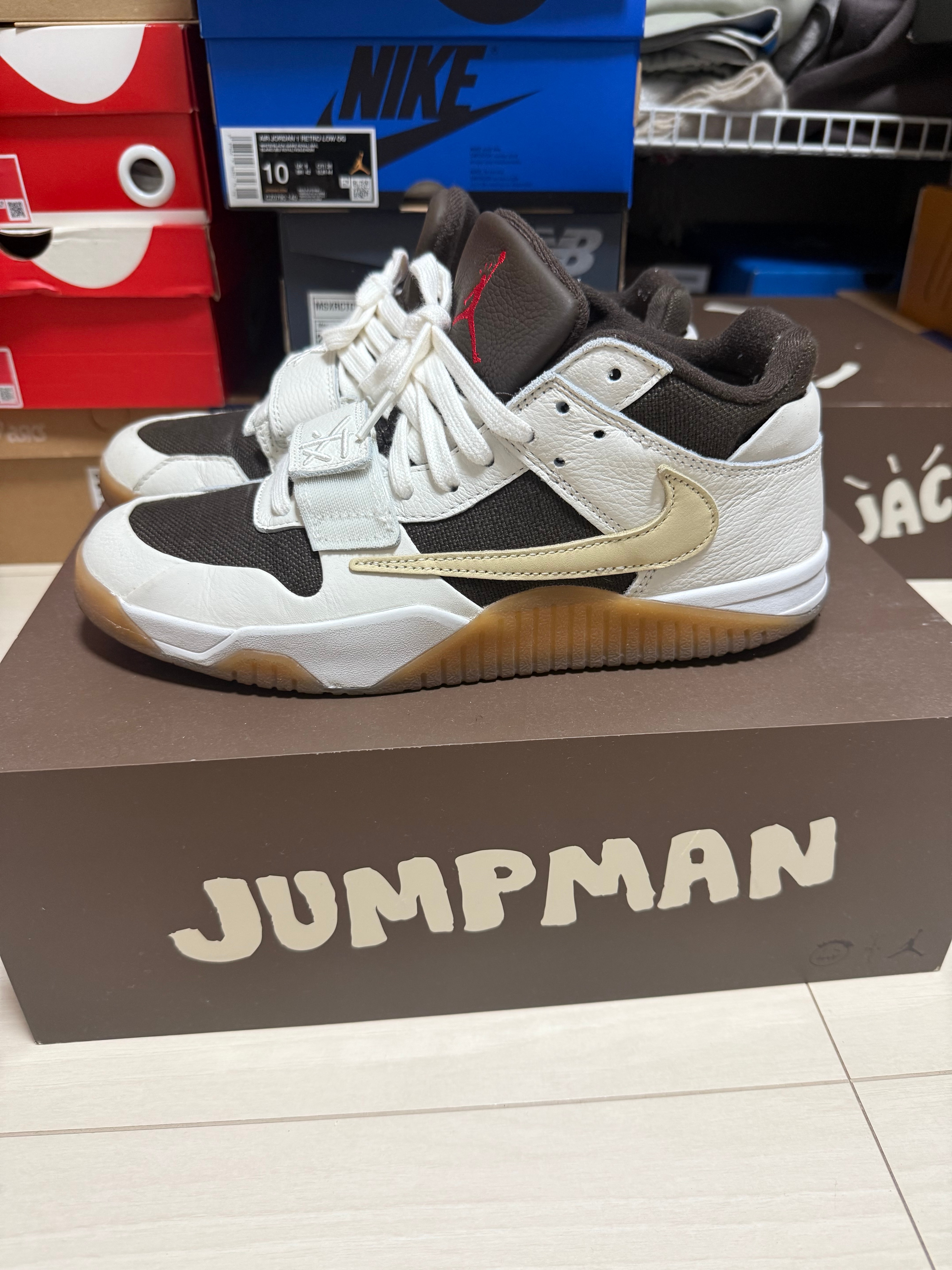 Travis Scott × Nike Jordan Jumpman Jack TR "Sail and Dark Mocha"